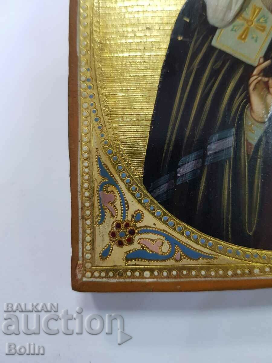 Rare Russian royal icon - Saint Emogen - end of the 19th century. - 5