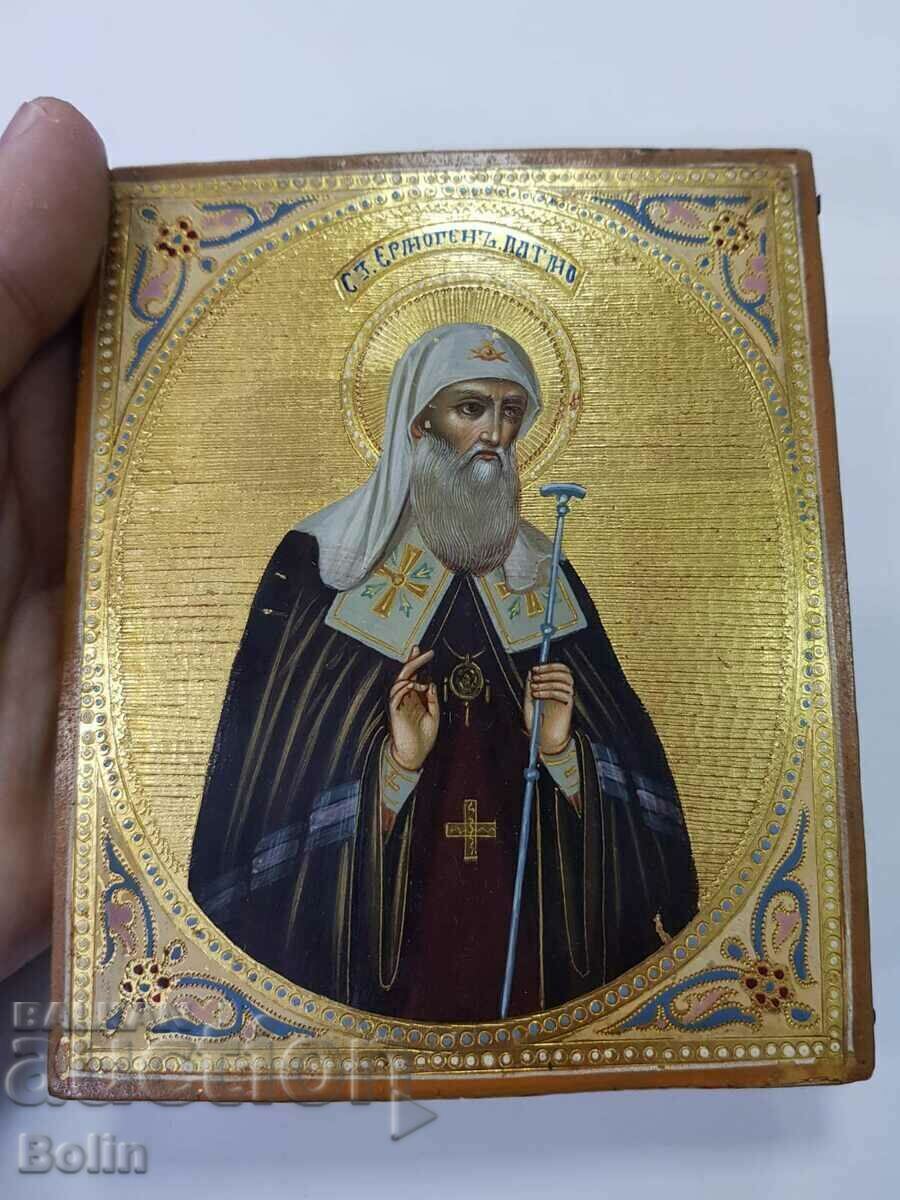 Rare Russian royal icon - Saint Emogen - end of the 19th century. - 7