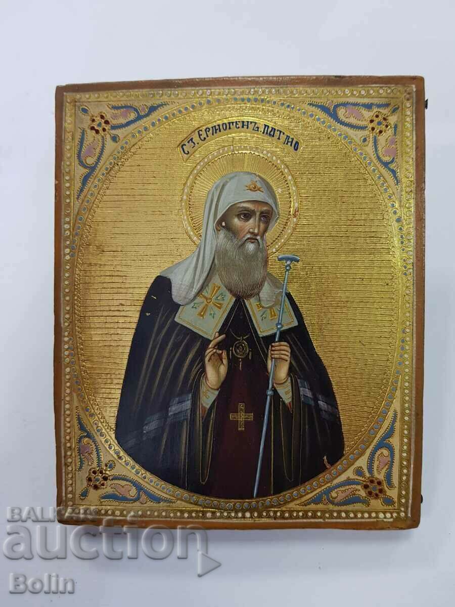Рядка руска царска икона - Свети Емогенъ - края на 19-ти в.