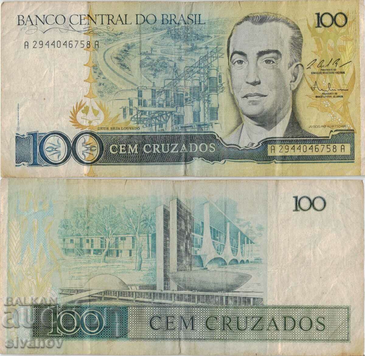 Βραζιλία 100 Cruzado 1987 Τραπεζογραμμάτιο #5273
