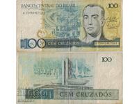 Бразилия 100 крузадо 1987 година банкнота  #5273