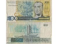Бразилия 100 крузадо 1987 година банкнота  #5274