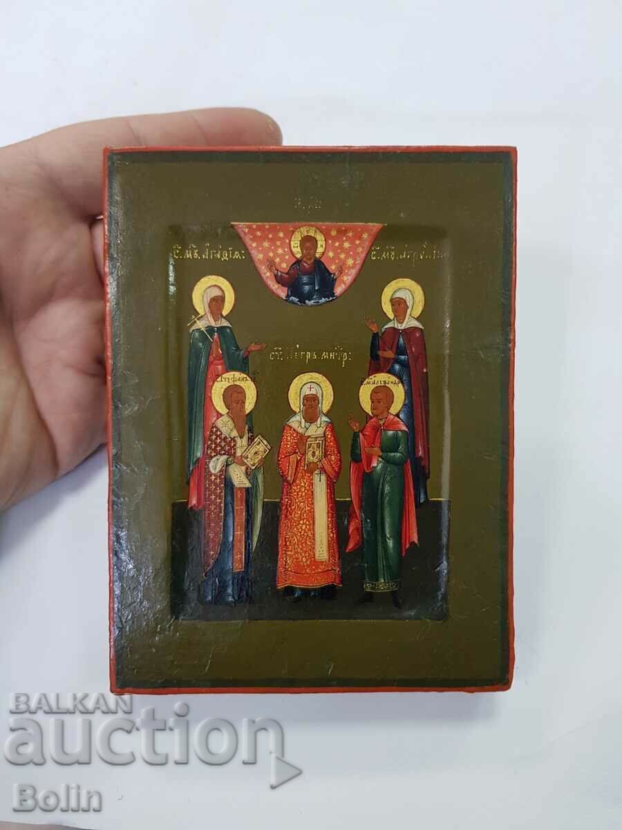 Early rare royal icon with Saints - 19th century - 5 Early rare royal icon with Saints - 19th century - 5