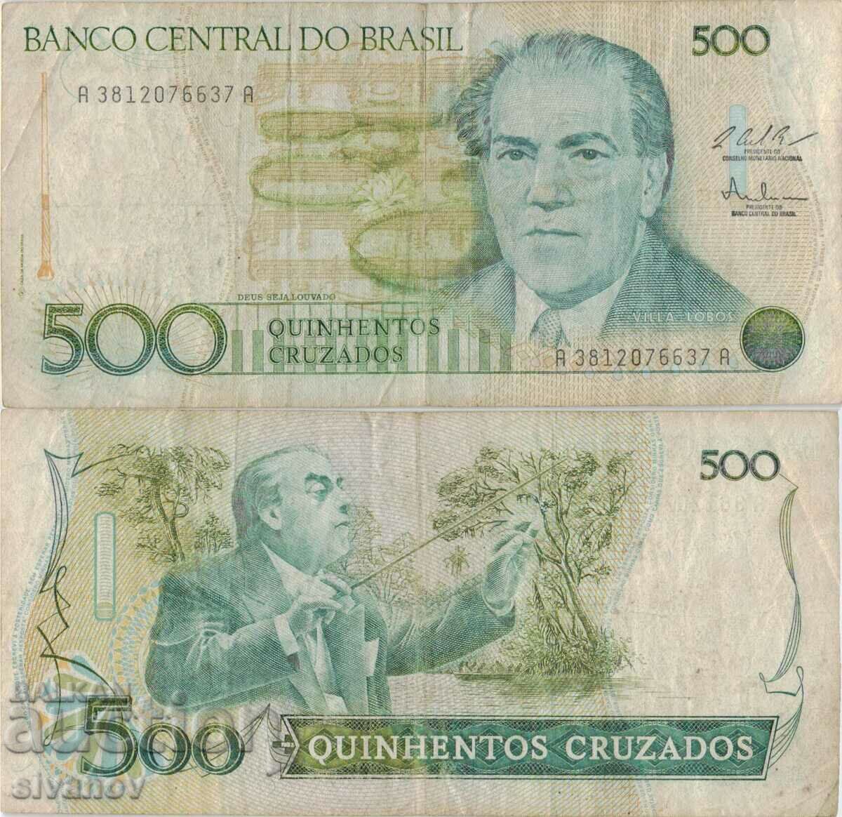 Brazil 500 Cruzado 1987 Banknote #5275