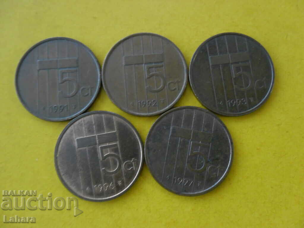 5 cenți din 1991 până în 1997 Țările de Jos