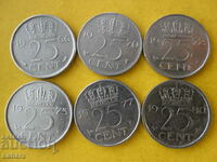 25 cents 1966 to 1980 Netherlands