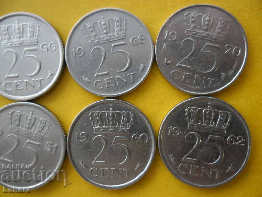 Auction 25 cents 1948 to 1970 Netherlands Auction 25 cents 1948 to 1970 Netherlands