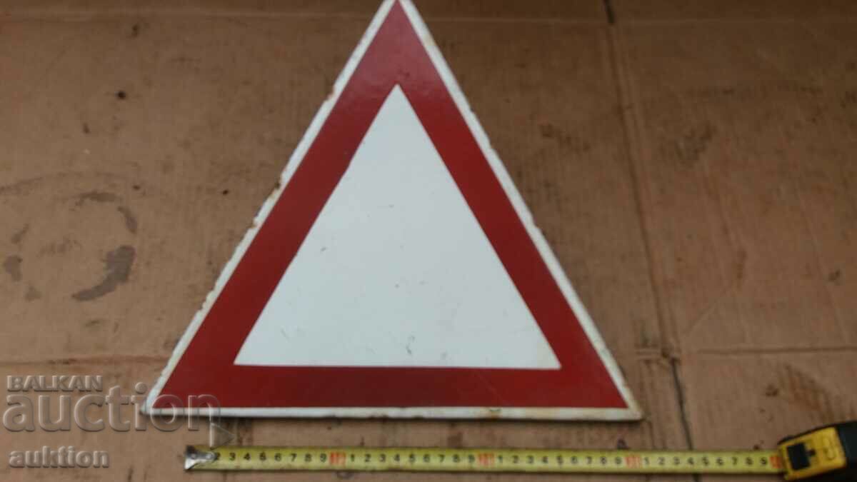 OLD SIGN EXCELLENT SOC. ENAMEL ROAD SIGN - SMALL
