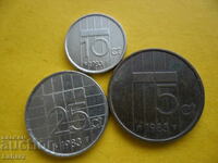 5, 10 and 25 cents 1983. Netherlands