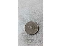 Mauritius 20 cents 2012