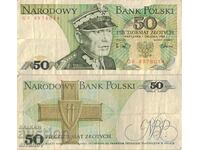 Bancnota Polonia 50 zloți 1988 #5296