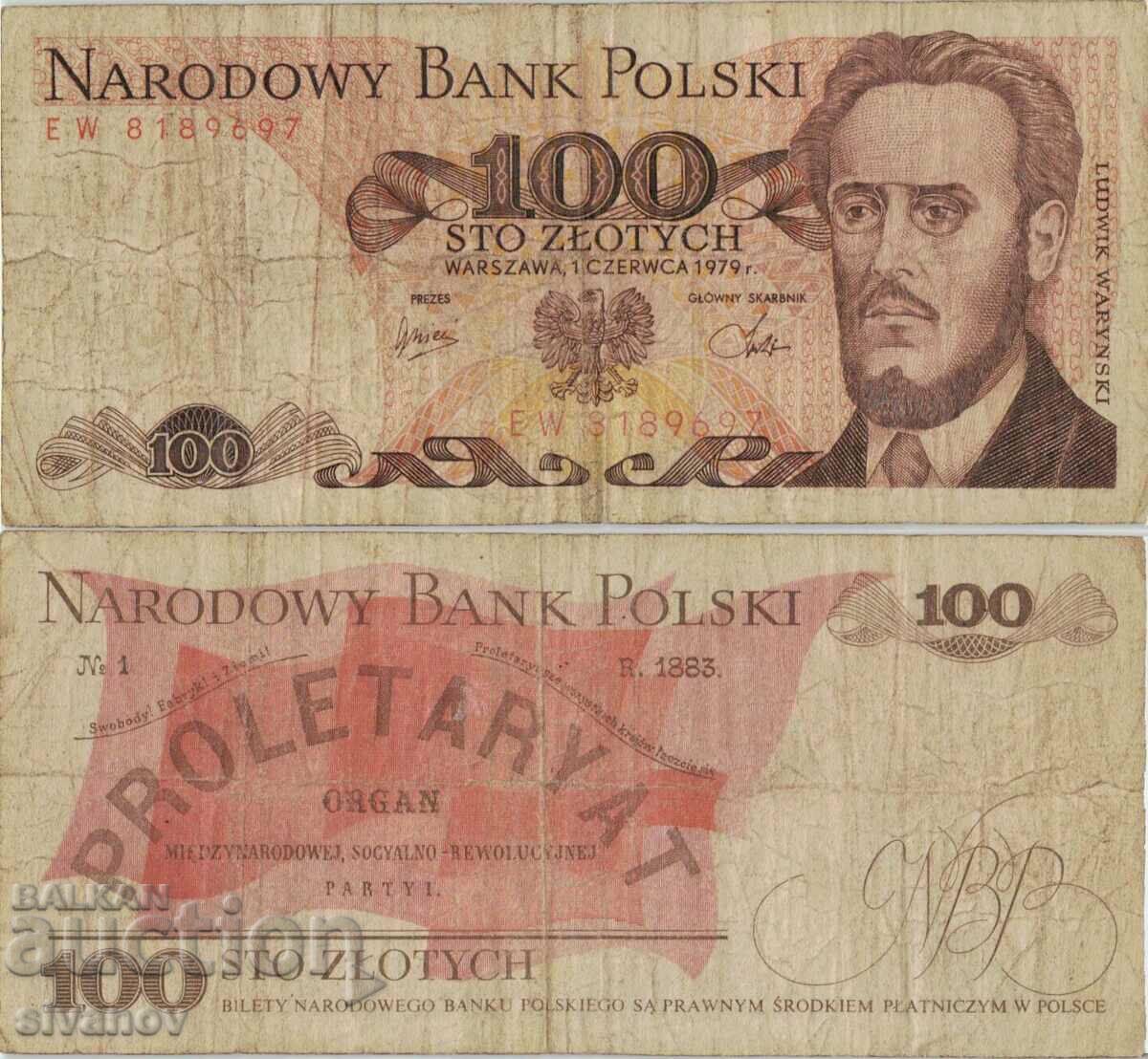Poland 100 zloty 1979 banknote #5299