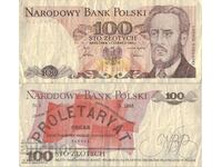 Полша 100 злоти 1986 година банкнота #5304