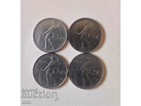 Италия лот 50 лири 1954 , 1955 , 1956 и 1957 година  а2