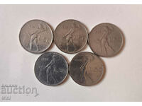Ιταλία παρτίδα 50 λίρες 1954, 1955, 1956, 1957 και 1959 a3