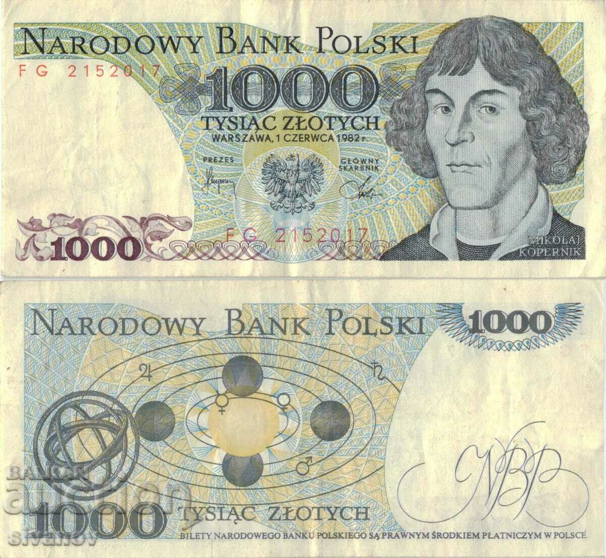Polonia 1000 zloți 1982 bancnota #5314