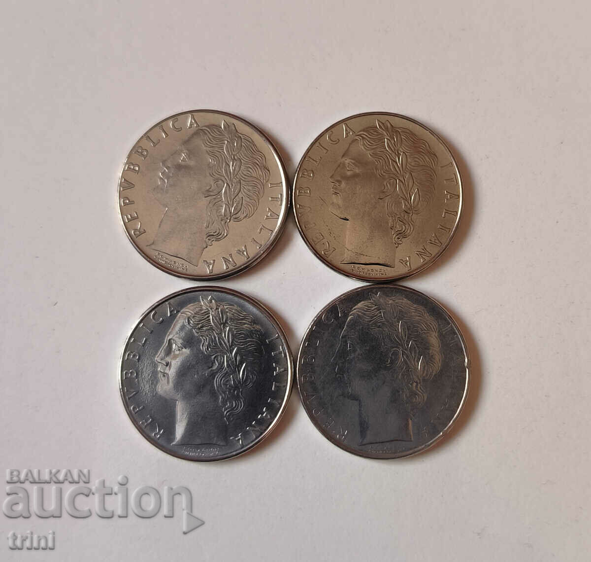 Italy lot 100 lira 1980, 1984, 1985 and 1986 year a6 with price 4.00 BGN | € 2.05 Italy lot 100 lira 1980, 1984, 1985 and 1986 year a6 with price 4.00 BGN | € 2.05