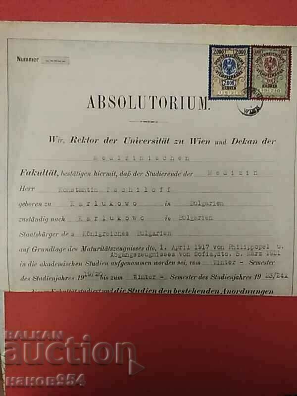 Stema marchează Austria pe un document