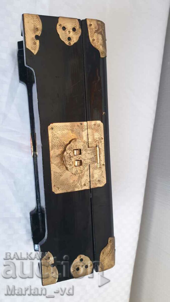 Old Chinese jewelry box made of black wood and mother of pearl - 6 Old Chinese jewelry box made of black wood and mother of pearl - 6