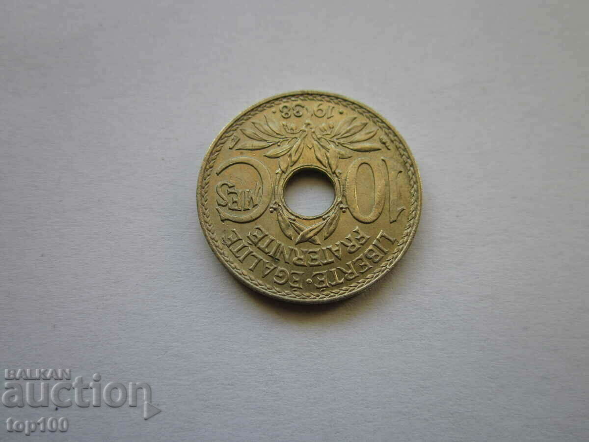 Auction  10 CENTIMES FRANCE 1938 AUNC MINT BZC !!!