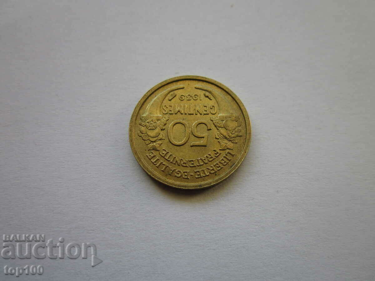 Auction 50 CENTIMES FRANCE 1939 AUNC MINT BZC !!! Auction 50 CENTIMES FRANCE 1939 AUNC MINT BZC !!!