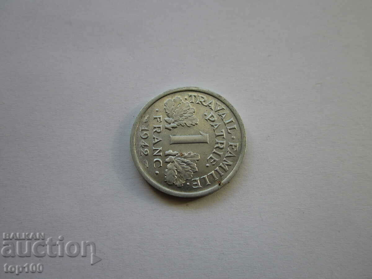 1 FRANC 1942 AUNC MINT BZC !!! - 5 1 FRANC 1942 AUNC MINT BZC !!! - 5