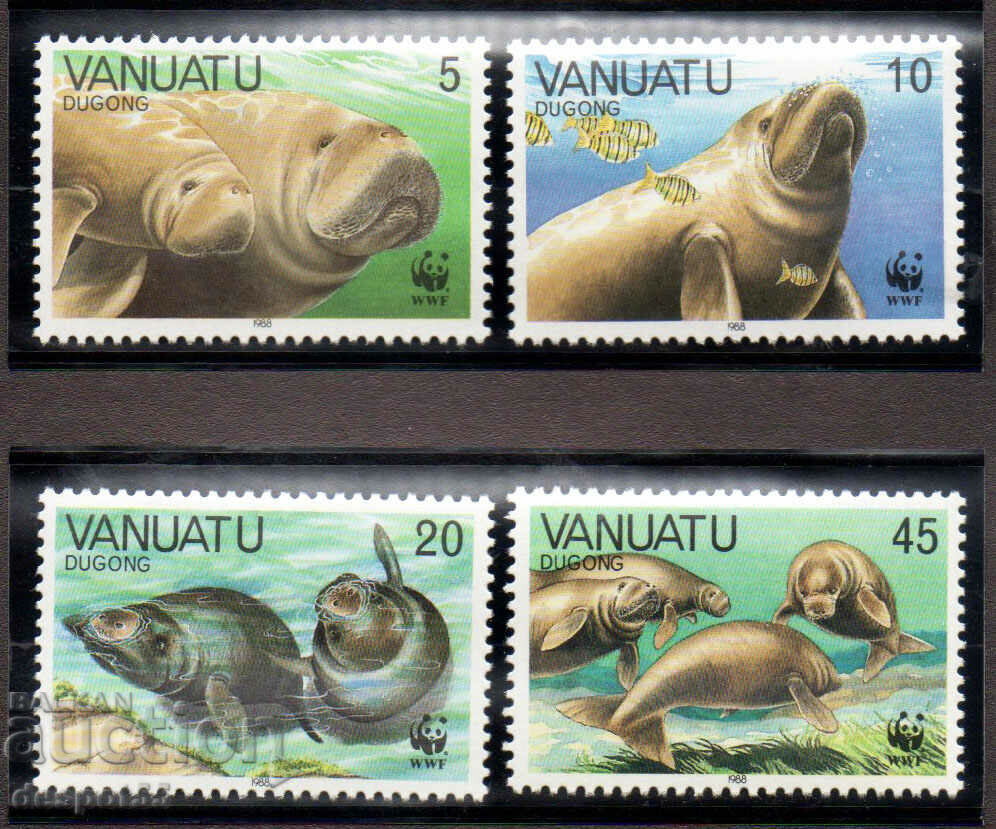 1988. Vanuatu. Specie pe cale de dispariție - dugongul.
