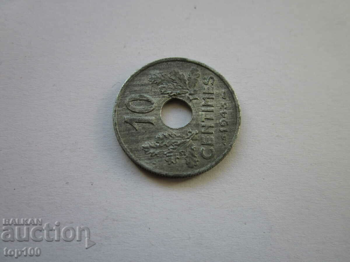 10 CENTIMES FRANCE 1943 ΕΞΑΙΡΕΤΙΚΟ BZC!!! - 5