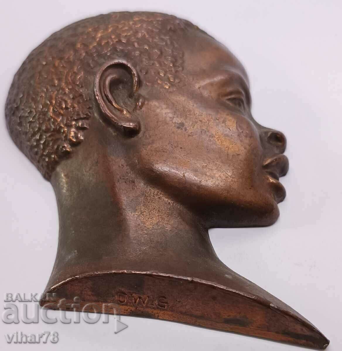 Παλιά μπρούτζινη φιγούρα τοίχου - 5