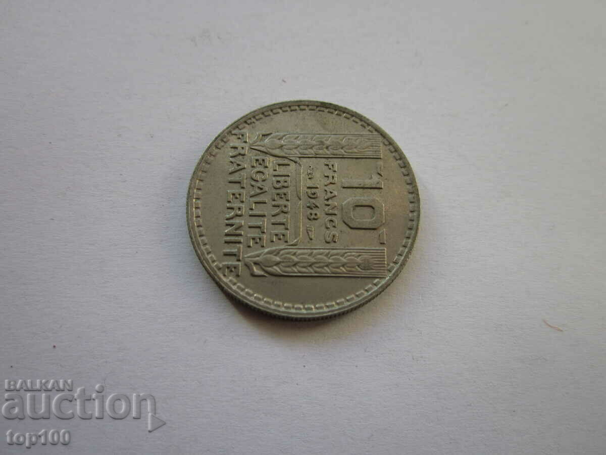 Licitație 10 FRANC 1948 BZC EXCELENT !!!
