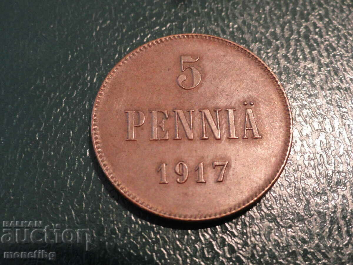 Auction Russia (for Finland) 1917 - 5 pennies (Double-headed eagle) Auction Russia (for Finland) 1917 - 5 pennies (Double-headed eagle)