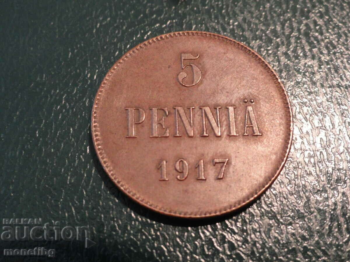 Russia (for Finland) 1917 - 5 pennies (Double-headed eagle) - 5 Russia (for Finland) 1917 - 5 pennies (Double-headed eagle) - 5
