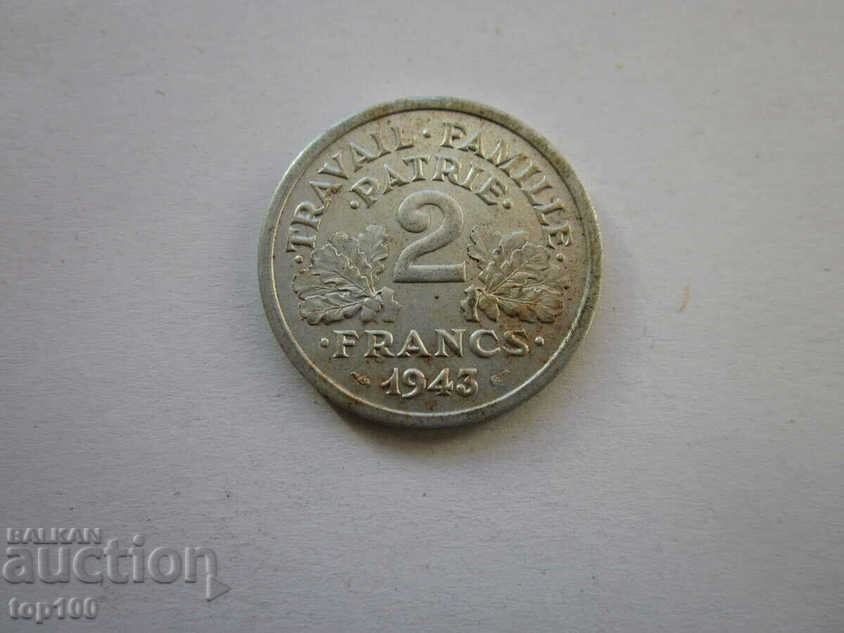 2 FRANC 1943 AUNC BZC !!!