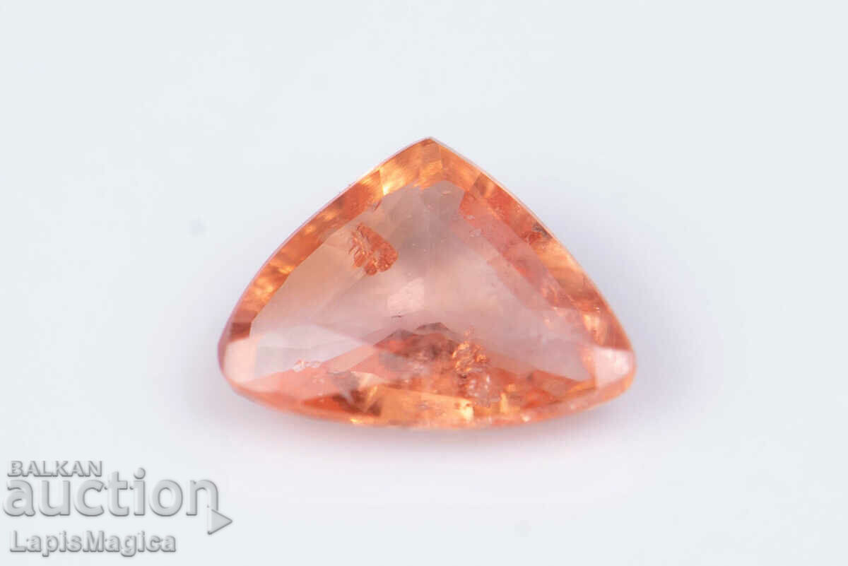 Orange sapphire 0.47ct heated trillion cut
