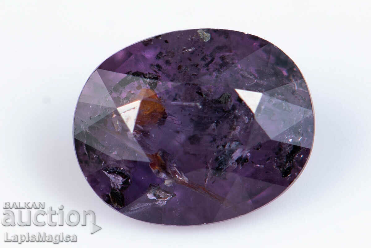 Violet sapphire 0.97ct untreated oval cut