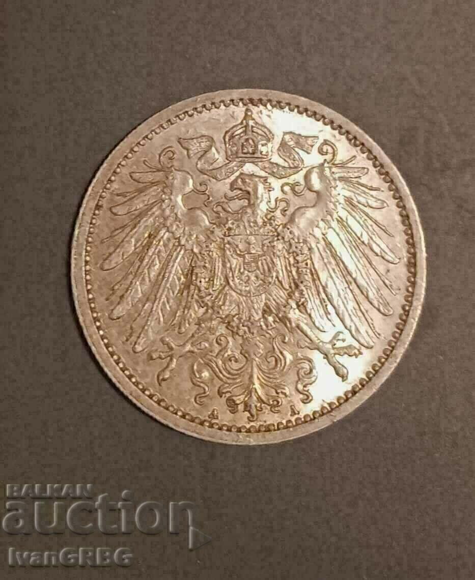 1 mark 1910 Germany SILVER - 5 1 mark 1910 Germany SILVER - 5