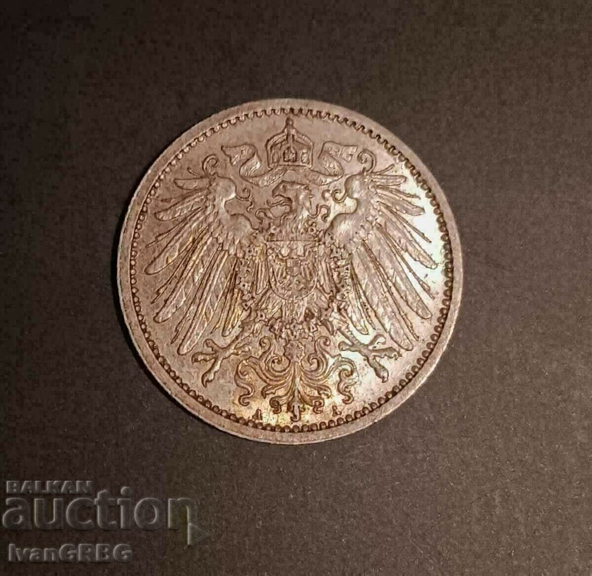 1 mark 1910 Germany SILVER - 6 1 mark 1910 Germany SILVER - 6