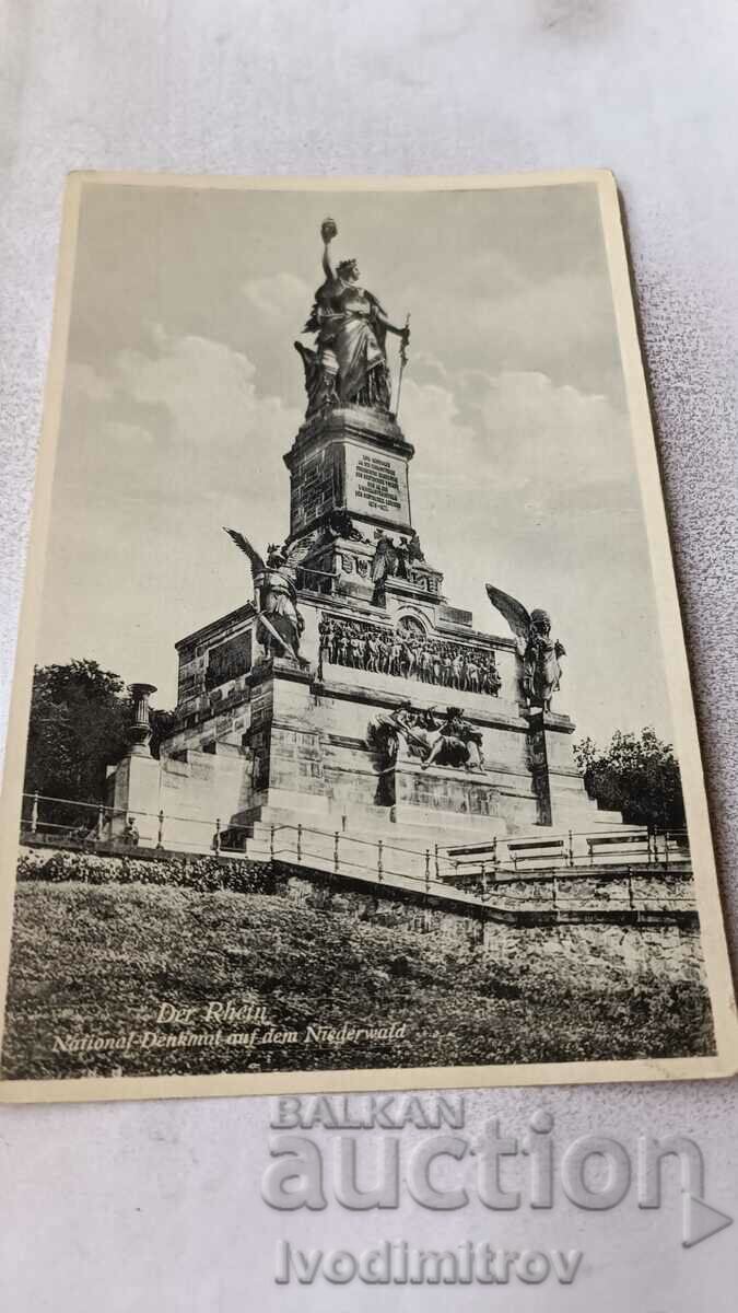 Postcard Der Rhein National Denkmal dem Niederwald