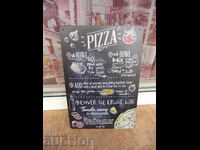 Metal plate food pizza recipe restaurant pizzeria oven puree