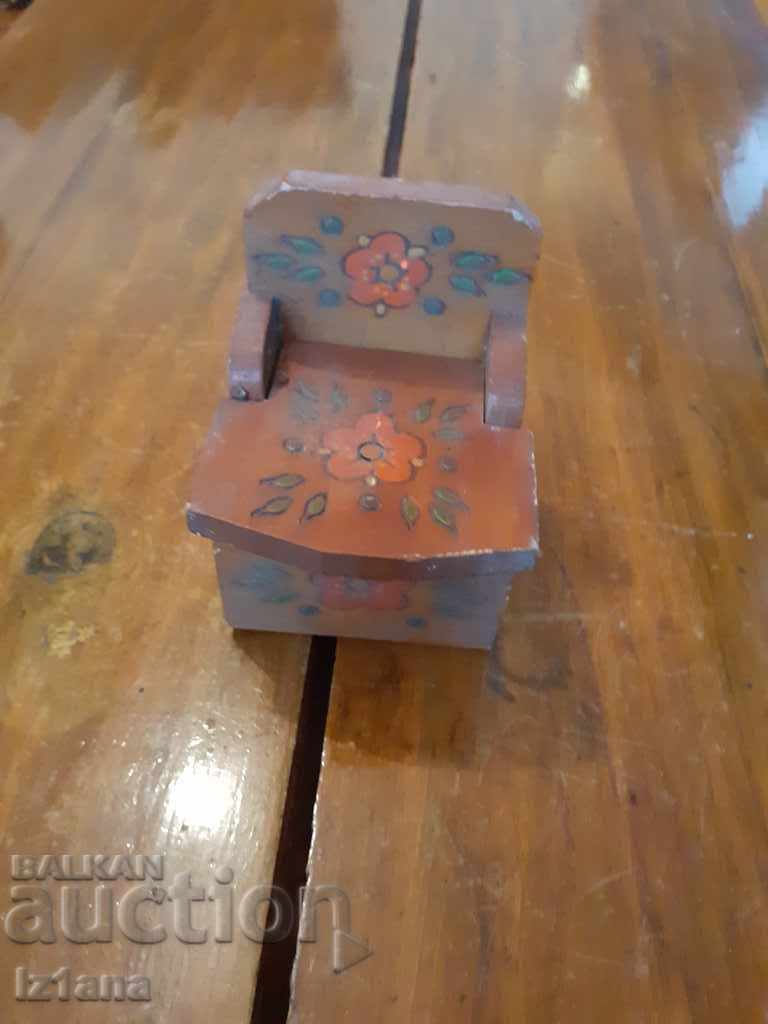 Old chair, box, souvenir with price 12.00 BGN | € 6.14 Old chair, box, souvenir with price 12.00 BGN | € 6.14