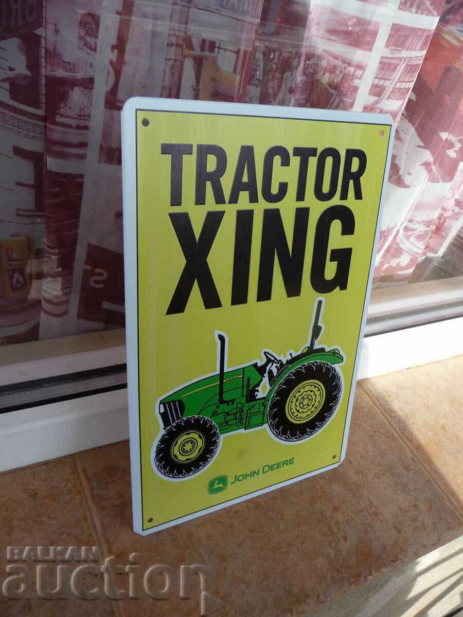 Placă metalică Tractor John Deere Xing Plug de arat John Deere n cu preț 18.00 BGN | € 9.20