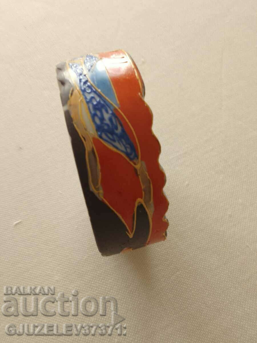 Japanese porcelain painted ashtray - 7