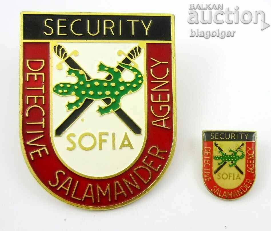 DETECTIVE AGENCY SALAMANDER-LARGE AND SMALL SIGN-SCREW