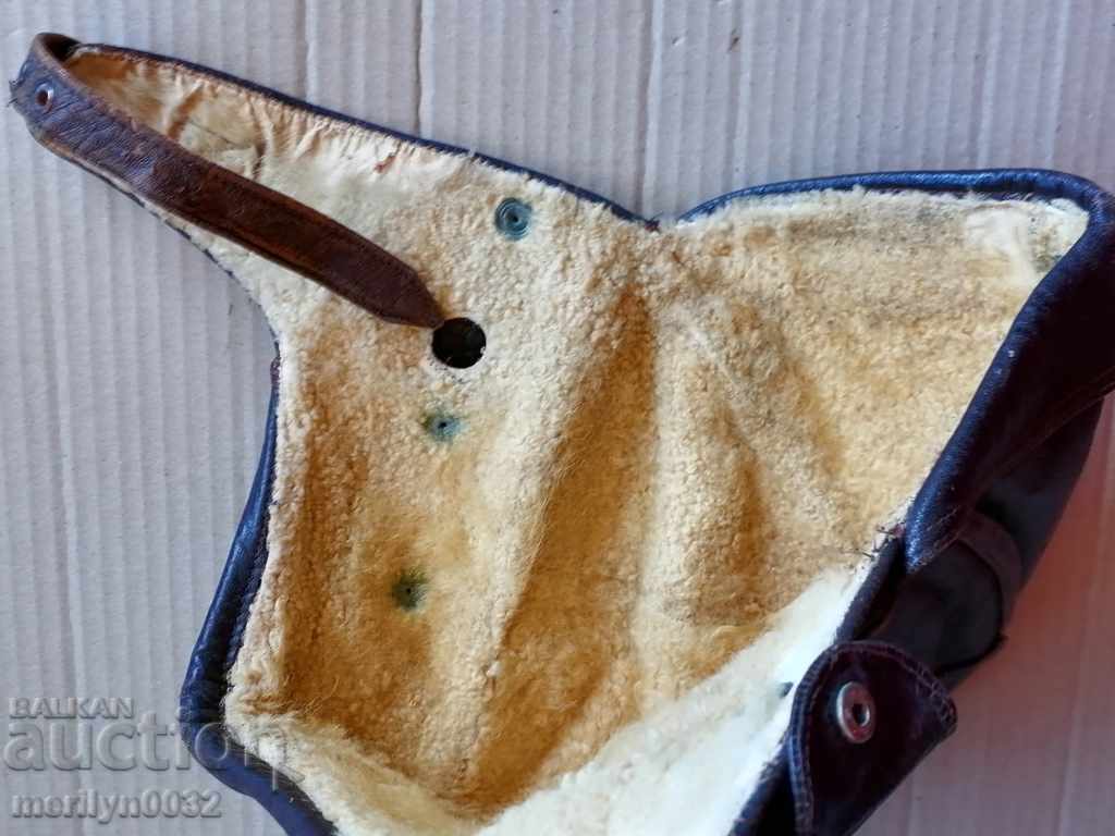 German Parachute Bonnet Motorcycle Leather Helmet Wehrmacht - 6 German Parachute Bonnet Motorcycle Leather Helmet Wehrmacht - 6