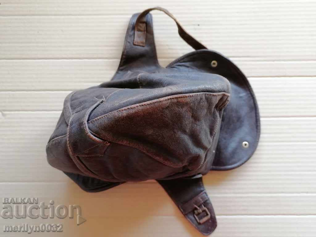 German Parachute Bonnet Motorcycle Leather Helmet Wehrmacht - 7 German Parachute Bonnet Motorcycle Leather Helmet Wehrmacht - 7