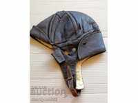 German Parachute Bonnet Motorcycle Leather Helmet Wehrmacht