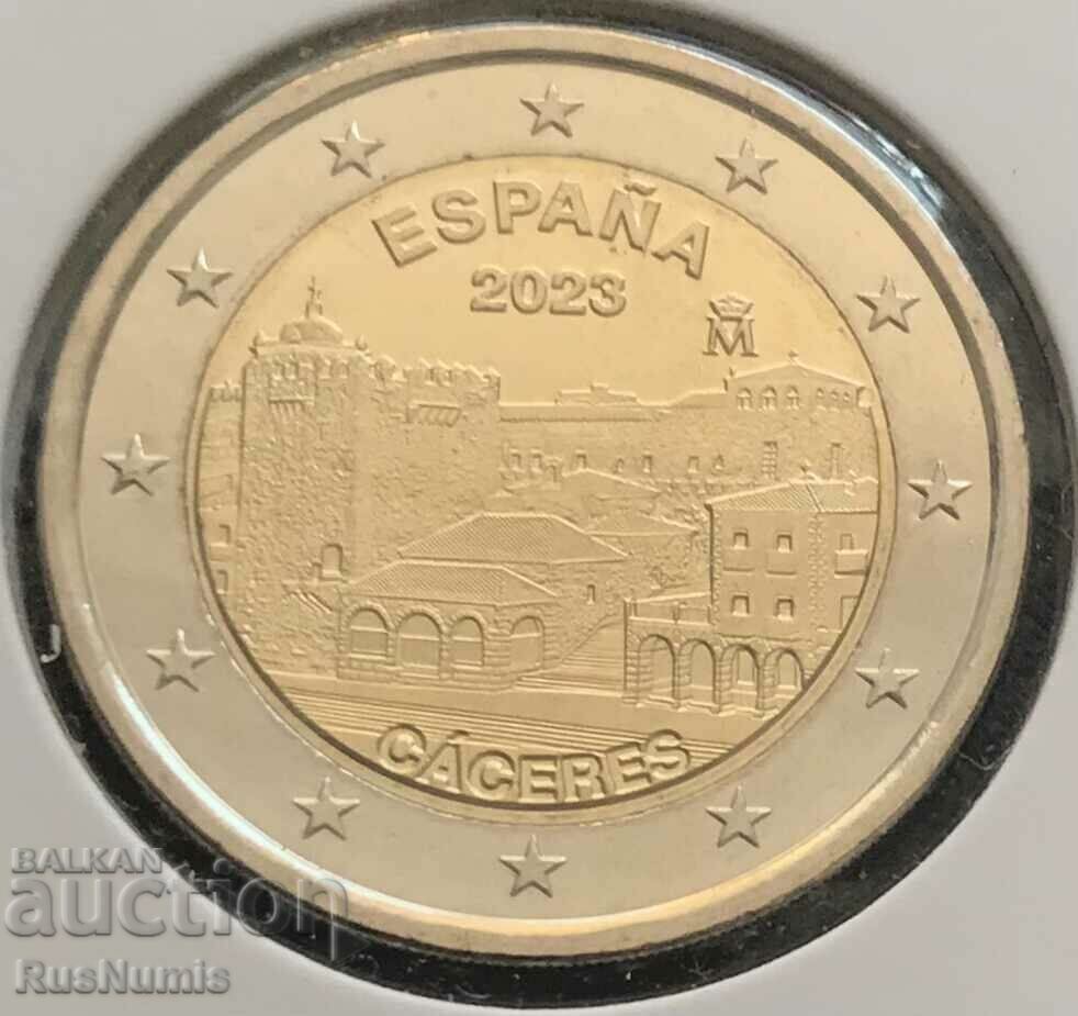 Испания. 2 евро 2023 г. Касерас. UNC..