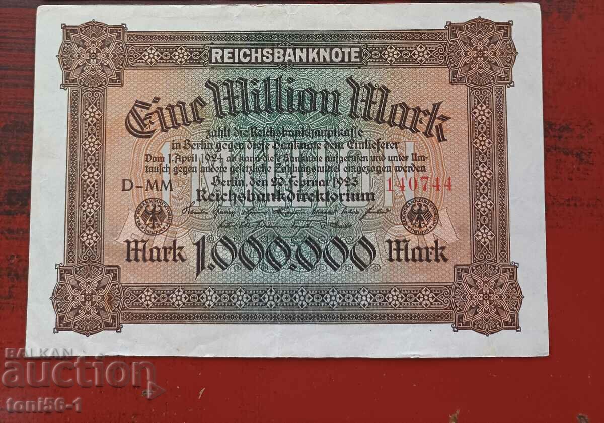 Γερμανία 1 εκατομμύριο μάρκα 20.02.1923 - βλέπε περιγραφή