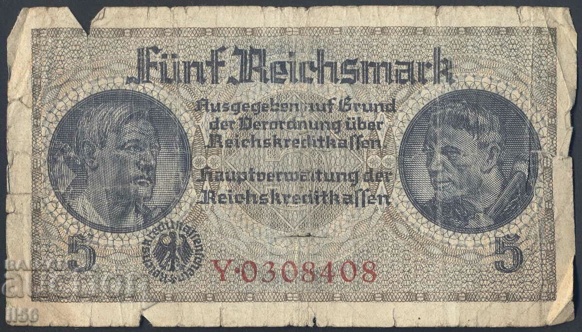 Γερμανία - 5 Reichsmark - χωρίς ημερομηνία (1940-1944)