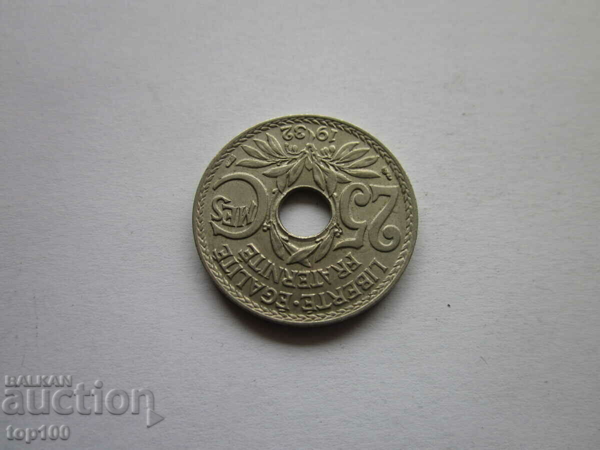 Licitație 25 CENTIMES FRANTA 1932 AUNC BZC !!!